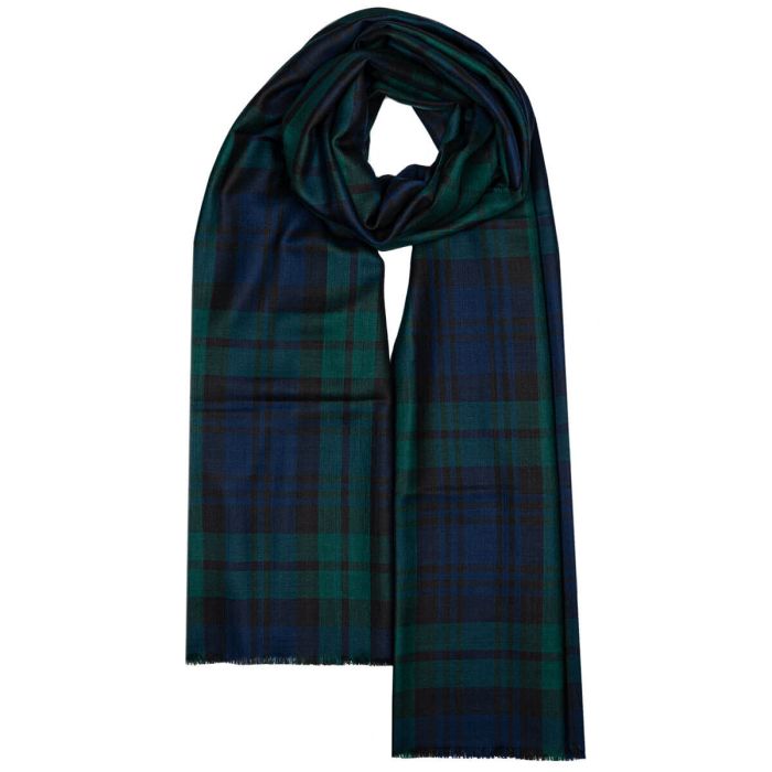Alba Black Watch Modern Extra Fine Merino Stole