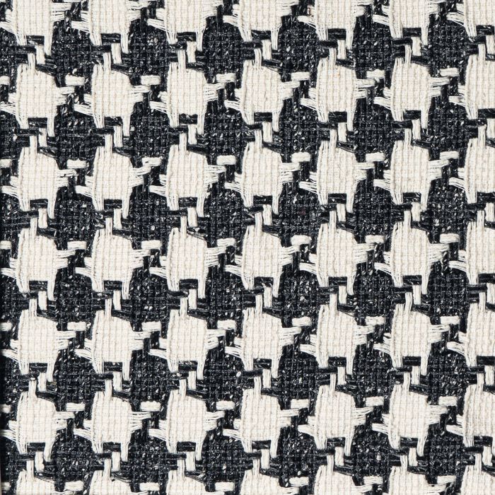 Cotton Marl Anthracite Houndstooth Multi Wool Tweed Fabric Sample