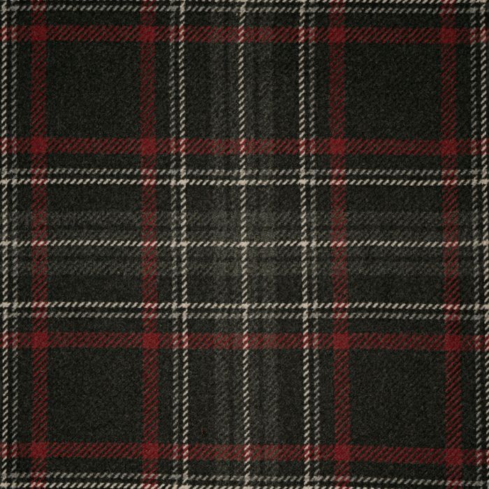 Bracken Stewart Graphite Heavyweight Wool Tartan Fabric