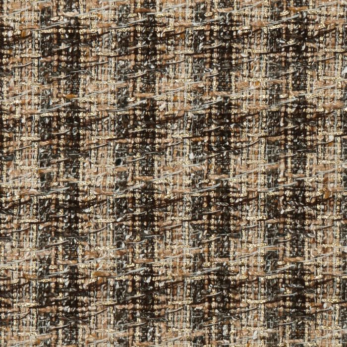 Gold Check Sparkle Tweed Fabric