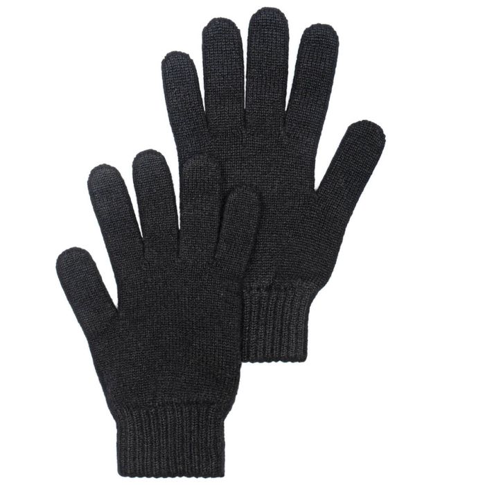 Mens Luxury Black Cashmere Gloves