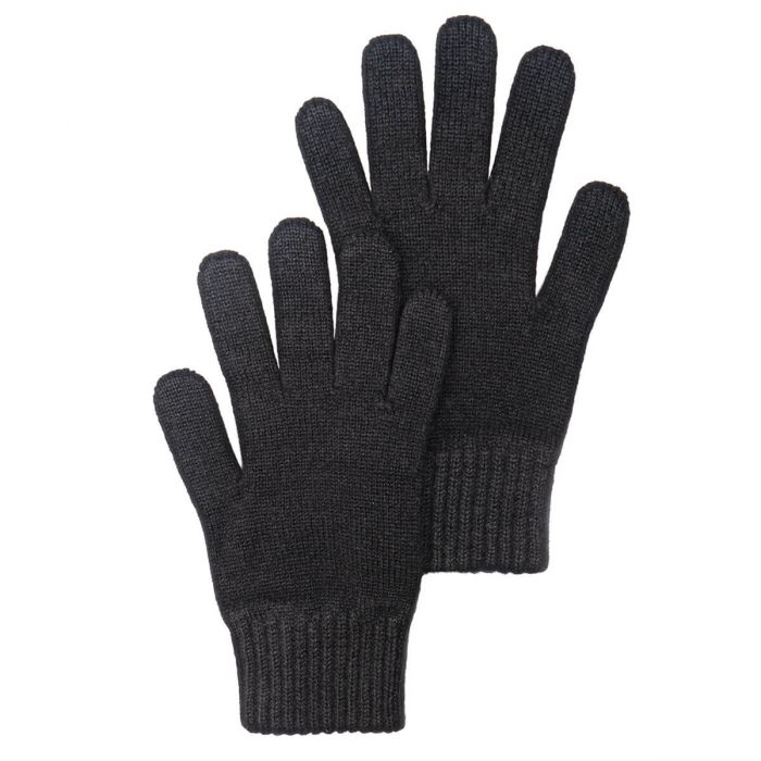 Womens Luxury Black Cashmere Gloves