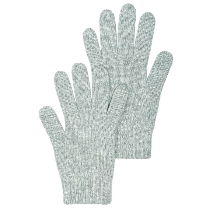 Womens Luxury Silver Cashmere Gloves