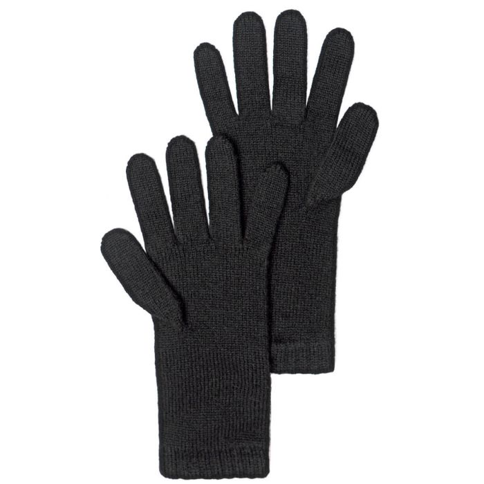 Womens Luxury Black Slim Fit Cashmere Gloves