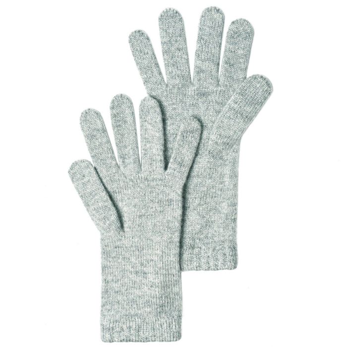 Womens Luxury Silver Grey Slim Fit Cashmere Gloves 