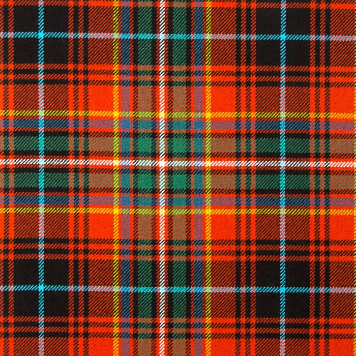 MacInnes Red Ancient Heavyweight Tartan Fabric