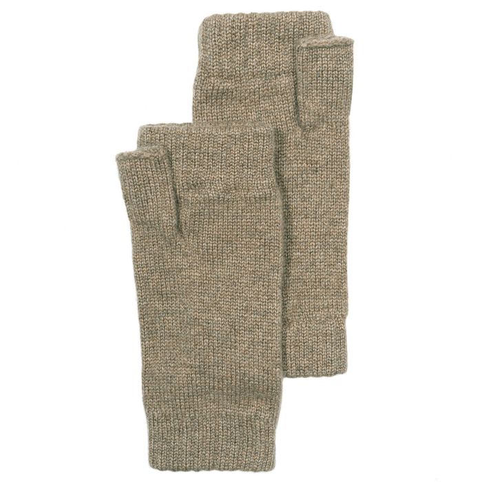Womens Luxury Otter Cashmere Wrist Warmers Fingerless Gloves