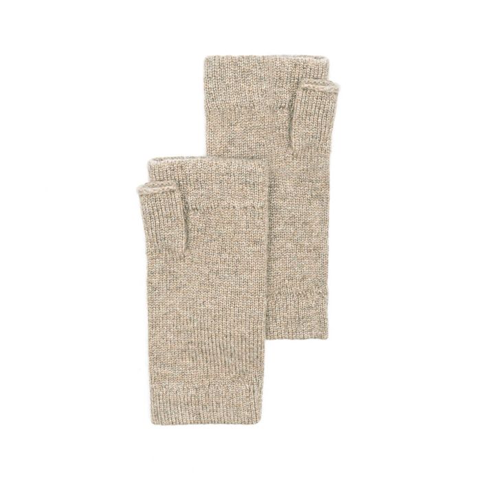 Womens Luxury Otter Cashmere Wrist Warmers Fingerless Gloves