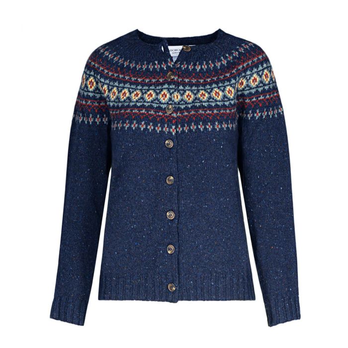 Women's Ailsa Jura Fair Isle Knitted Wool Crew Neck Cardigan