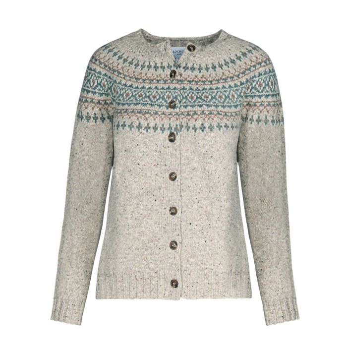 Women's Ailsa Mull Fair Isle Knitted Wool Crew Neck Cardigan