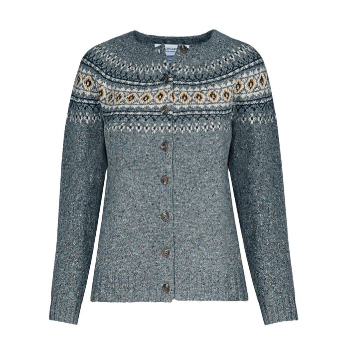 Women's Ailsa St Kilda Fair Isle Knitted Wool Crew Neck Cardigan