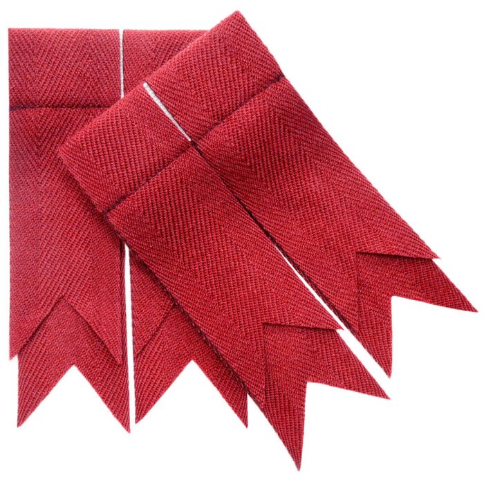 Red Weathered Plain Coloured Garter Flashes