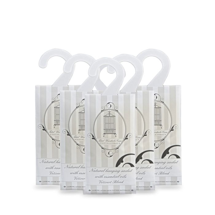 Vetivert Blend Essential Oils Anti Moth Natural Hanging Sachets - Pack of 5