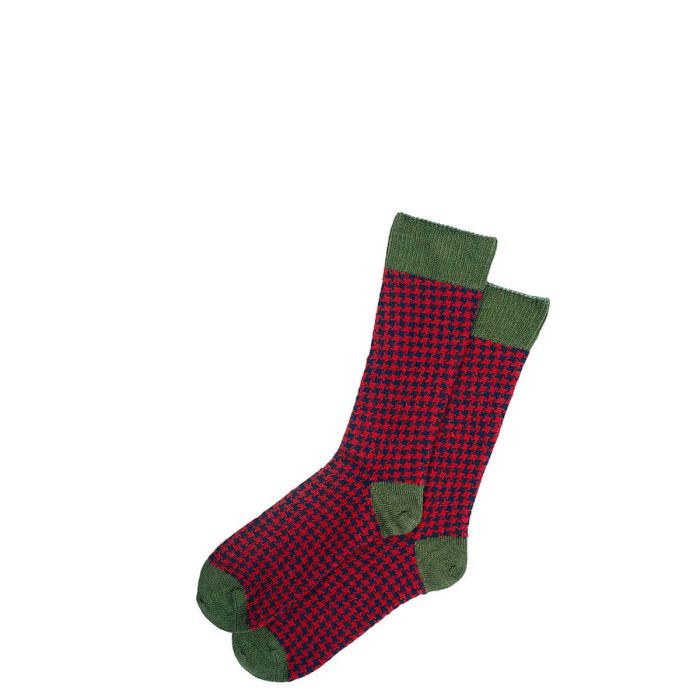 Men's Spruce Houndstooth Merino Blend Socks