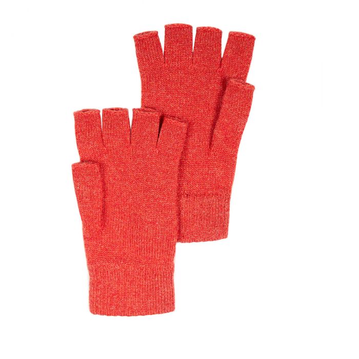 Unisex Pomegranate Cashmere Fingerless Gloves