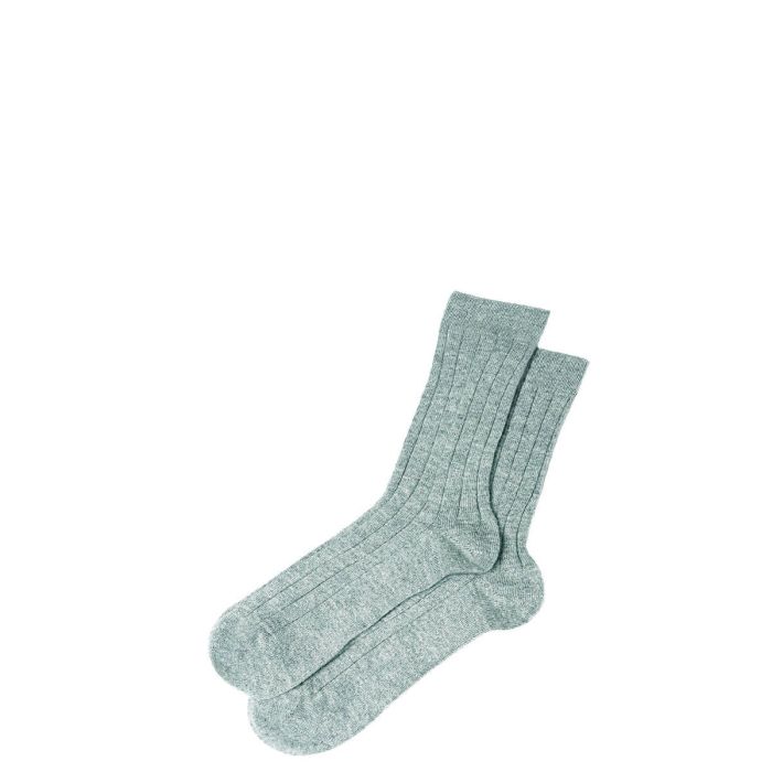 Mens Luxury Silver Cashmere Blend Socks - Large