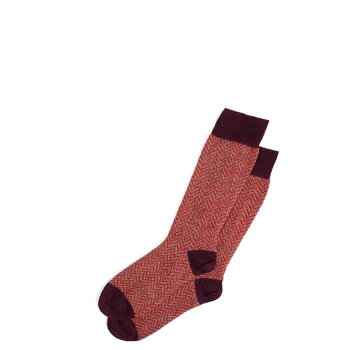 Men's Mulberry Herringbone Merino Blend Socks