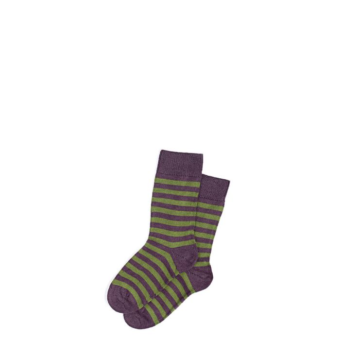 Womens Thistle Stripe Merino Blend Socks