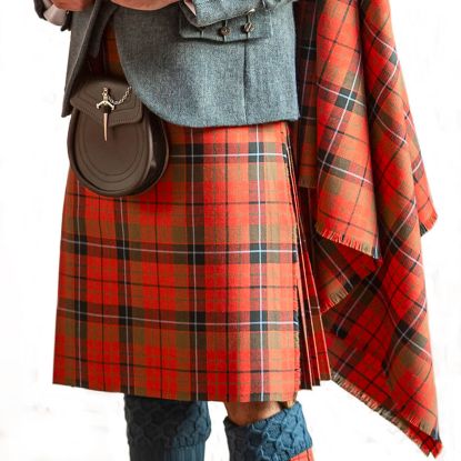 Mens Traditional 8 Yard Scottish Wool Strome Heavy Weight Kilt