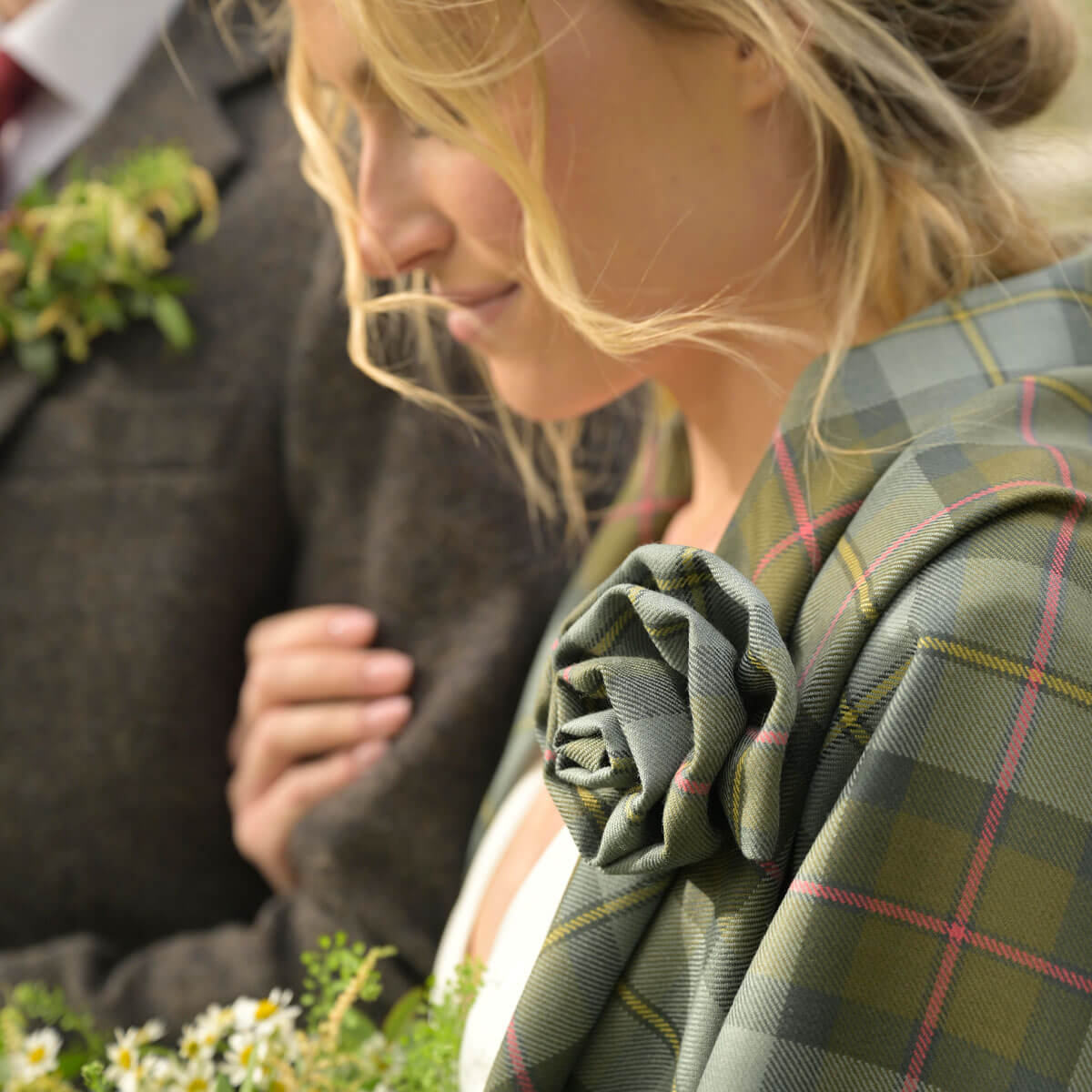 Made to Order Reiver Lightweight Tartan Corsage Flower Brooch Pin Gallery Image 3