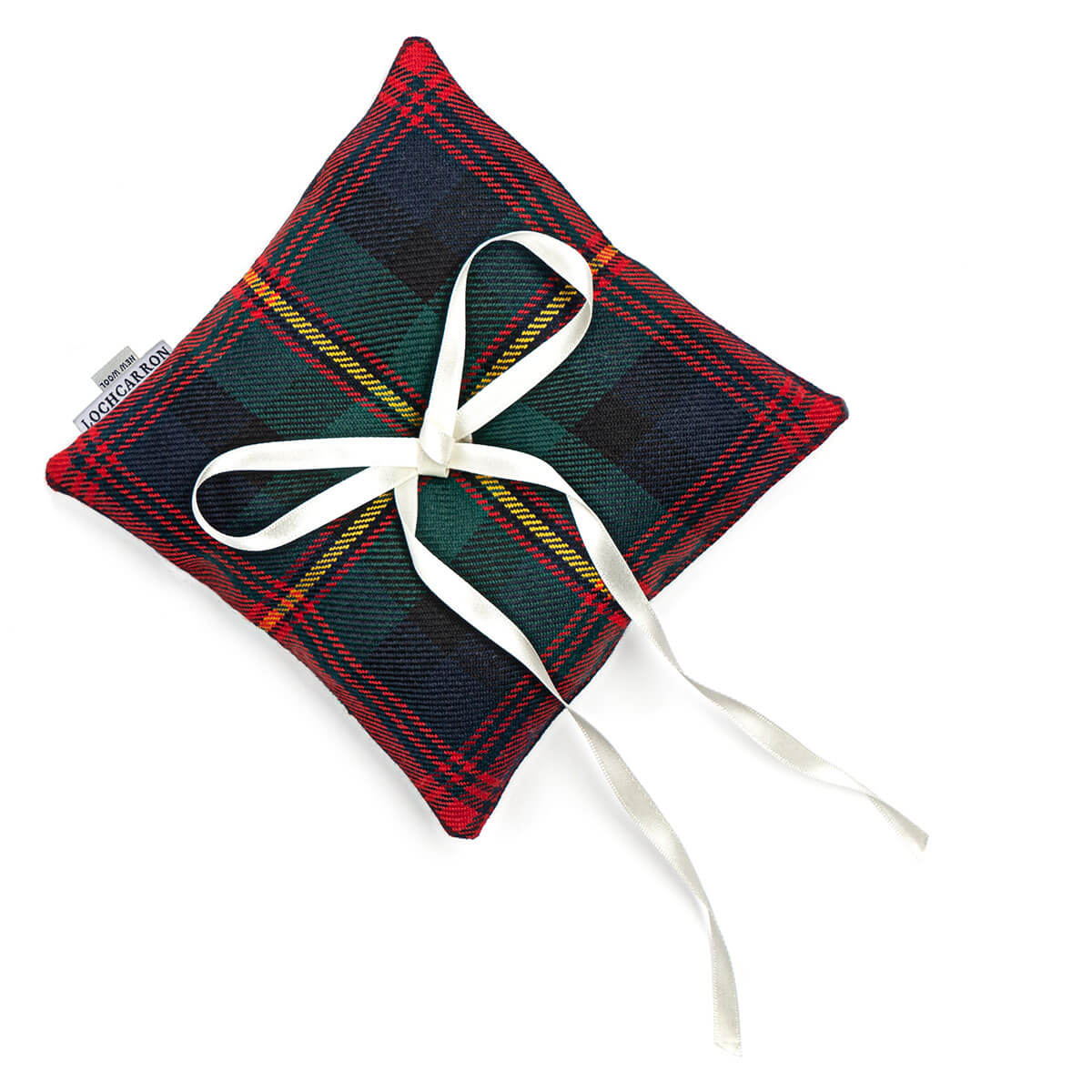 Made to Order Reiver Tartan Wedding Ring Cushion Gallery Image 1