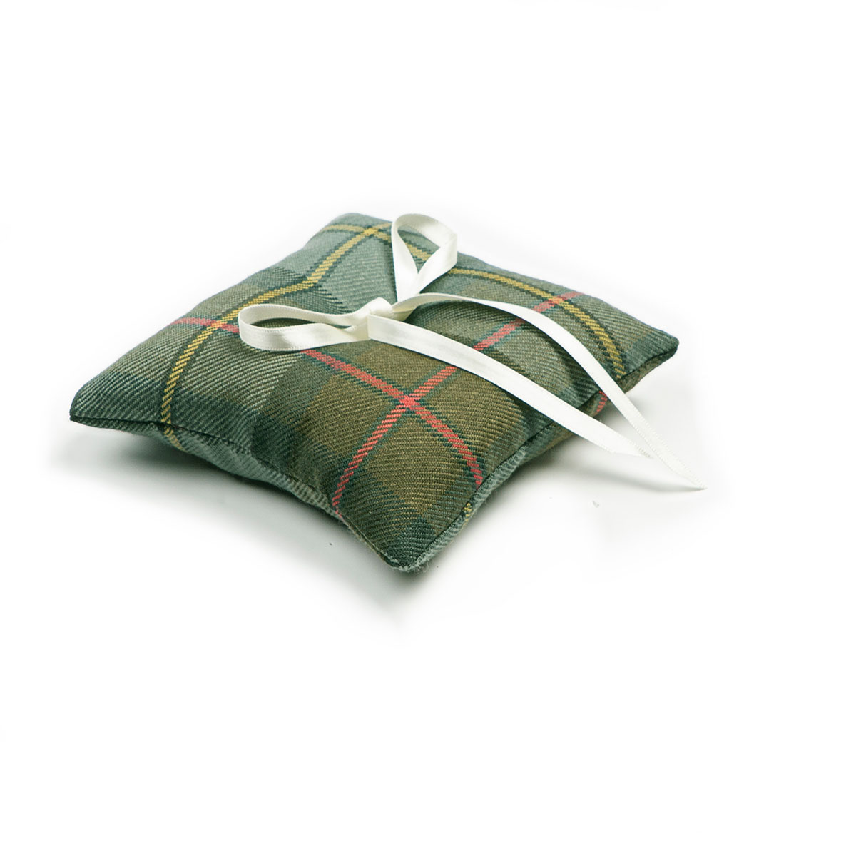 Made to Order Reiver Tartan Wedding Ring Cushion Gallery Image 2