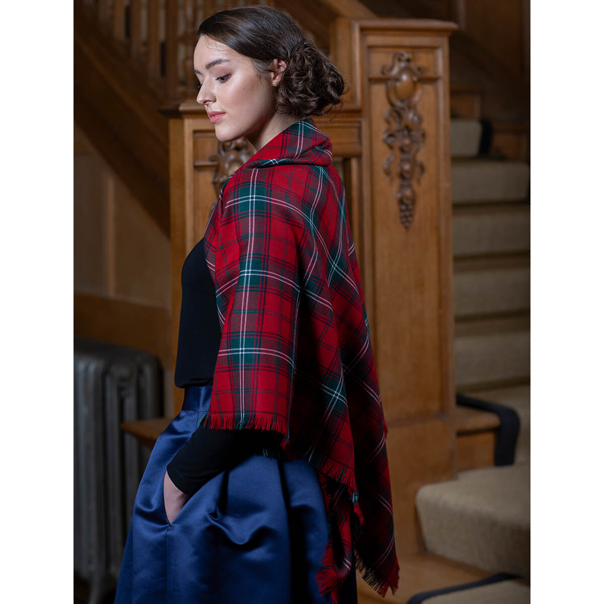 Made to Order Reiver Lightweight Tartan Shawl Gallery Image 4