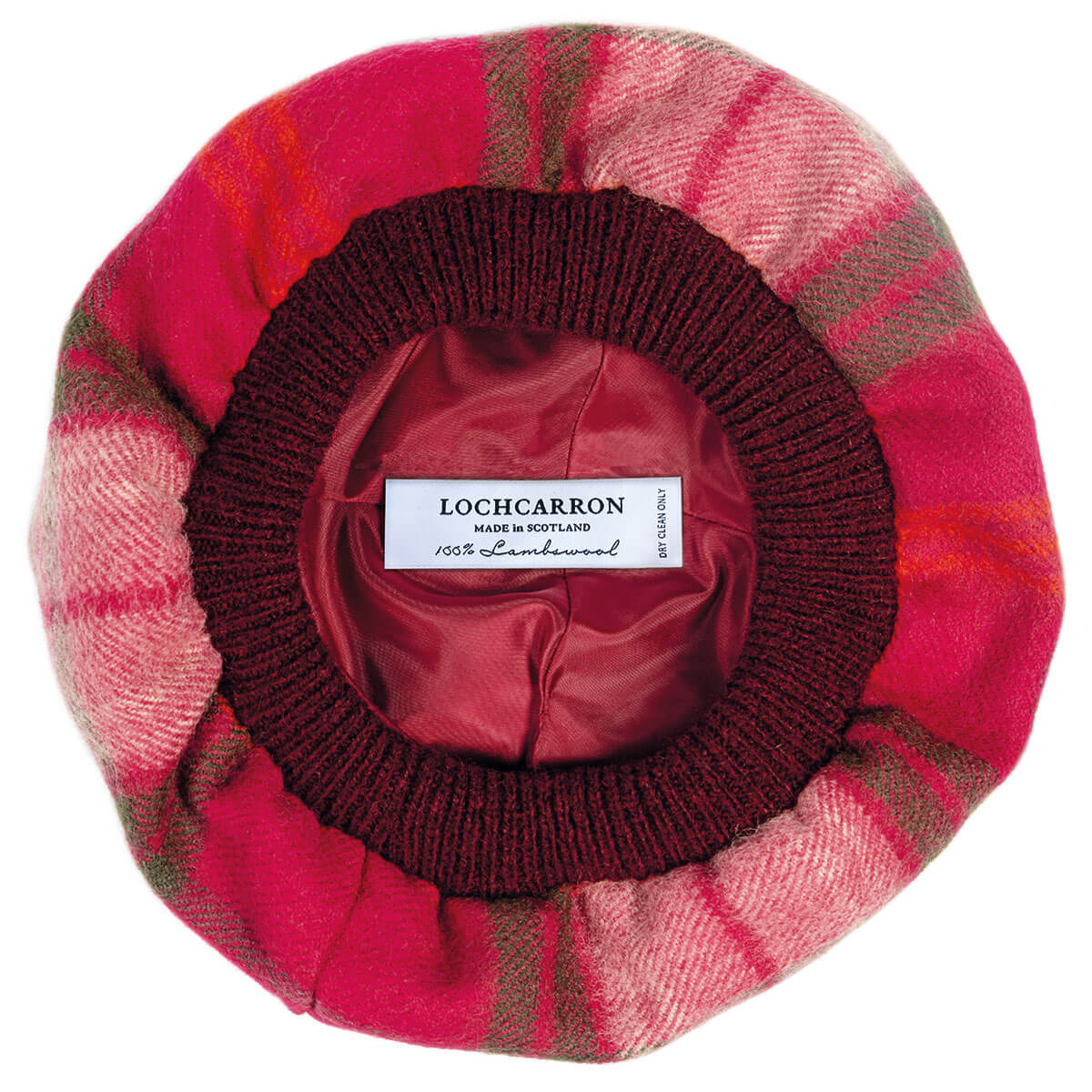 Lochcarron Hunting Rose Tartan Brushed Wool Tam Gallery Image 1