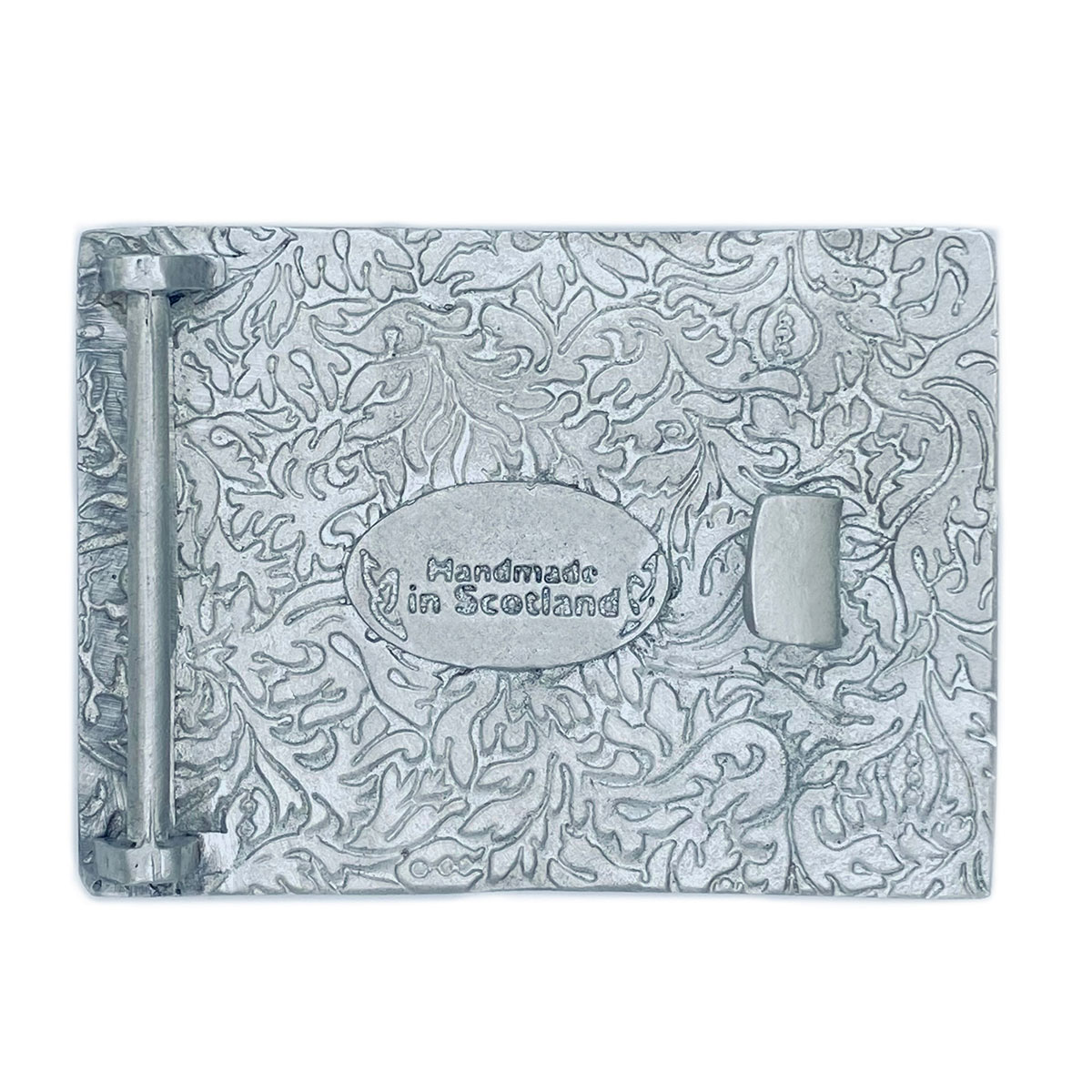 Stag and Celtic Kilt Belt Buckle in Polished Pewter Gallery Image 1