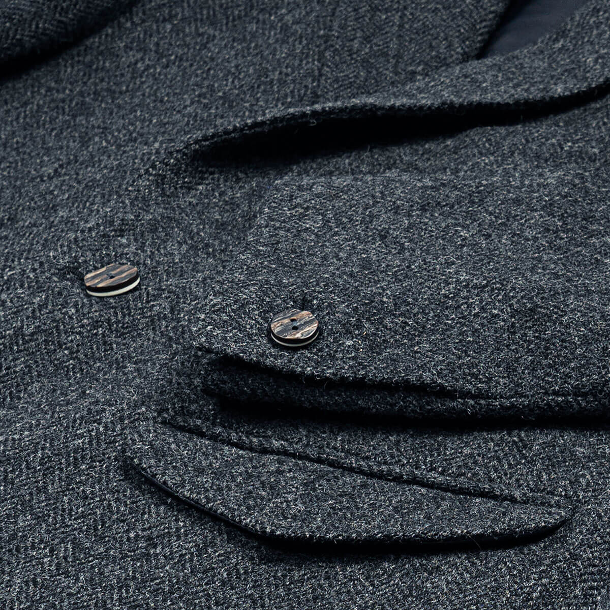 Porters Grey Shetland Tweed Crail Kilt Jacket Gallery Image 3