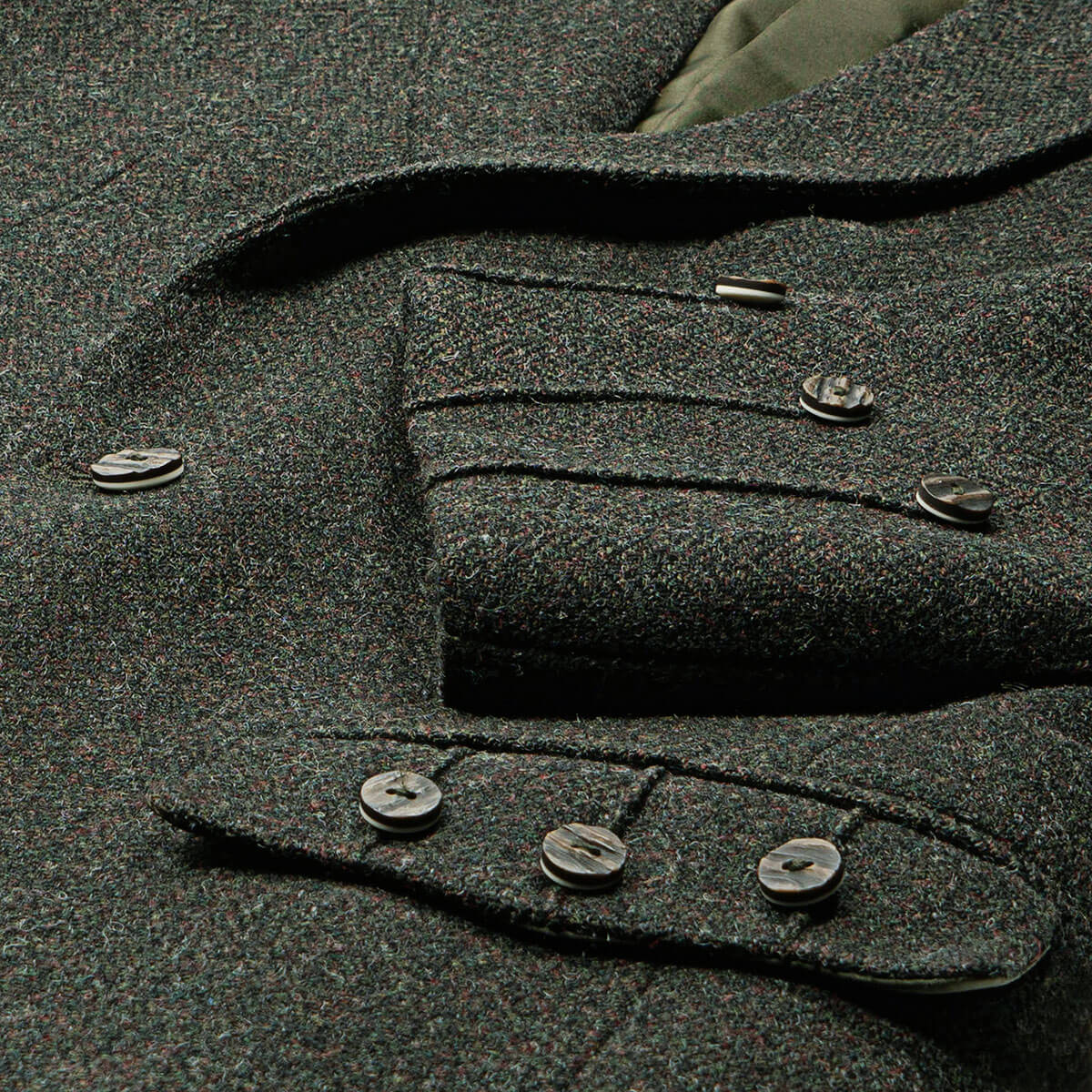 Forrester Green Shetland Tweed Argyll Kilt Jacket Gallery Image 2