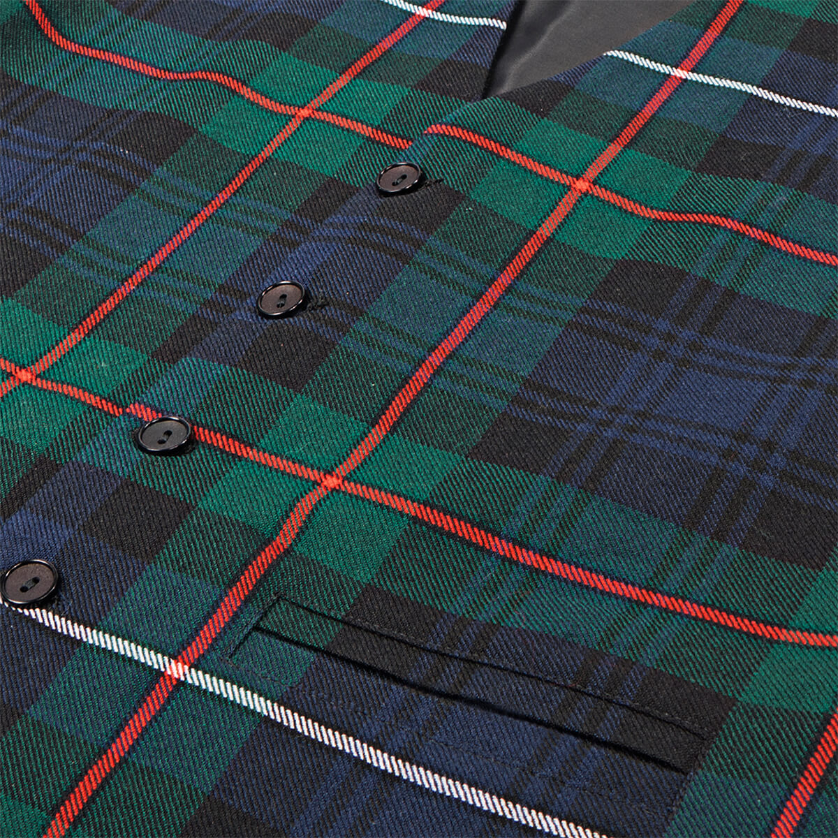 Mens Reiver Tartan Waistcoat / Vest Gallery Image 3