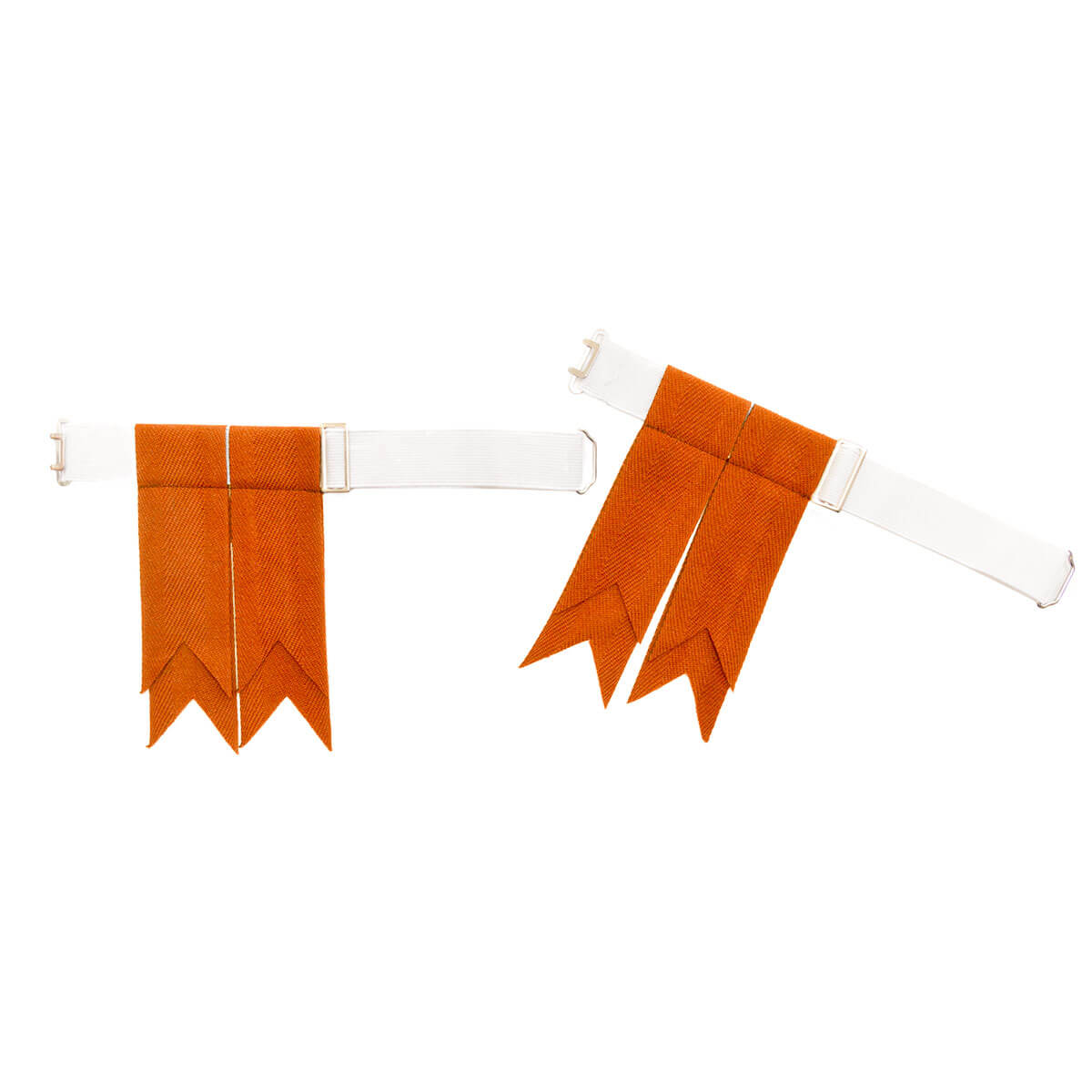 Red Ancient Plain Coloured Garter Flashes Gallery Image 1