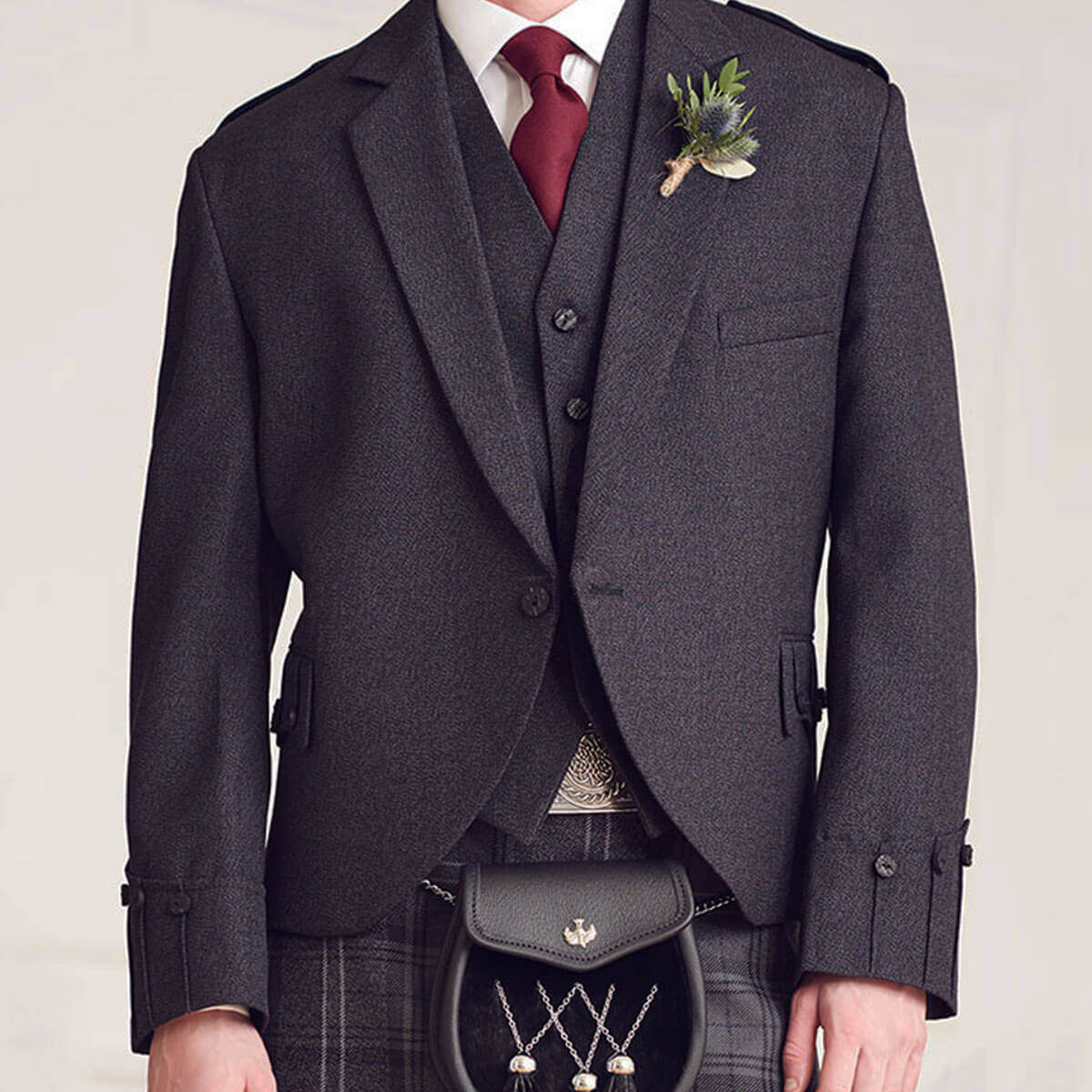 Lochinver Tweed 5 Button Kilt Waistcoat Gallery Image 4