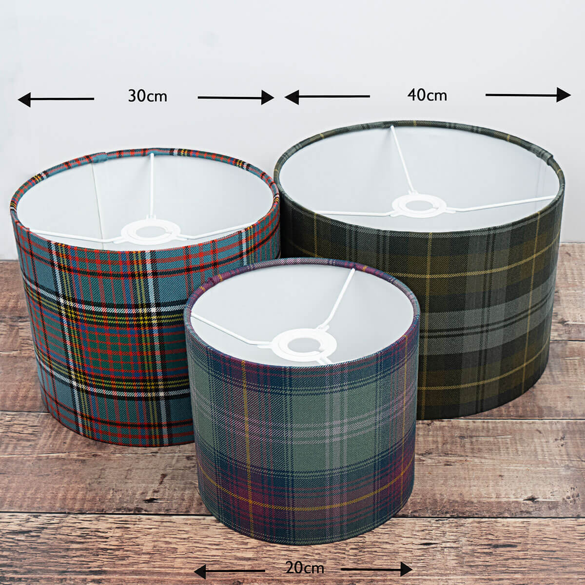 Made to Order Reiver Lightweight Tartan Lampshade Kit and Fabric Gallery Image 1