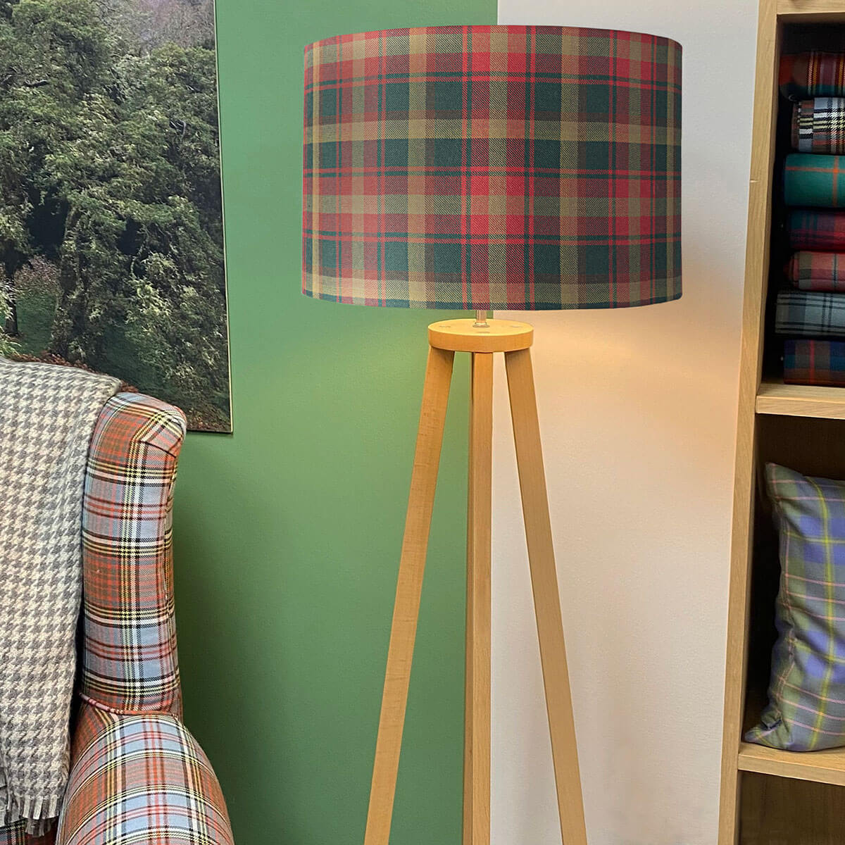 Made to Order Reiver Lightweight Tartan Lampshade Kit and Fabric Gallery Image 3