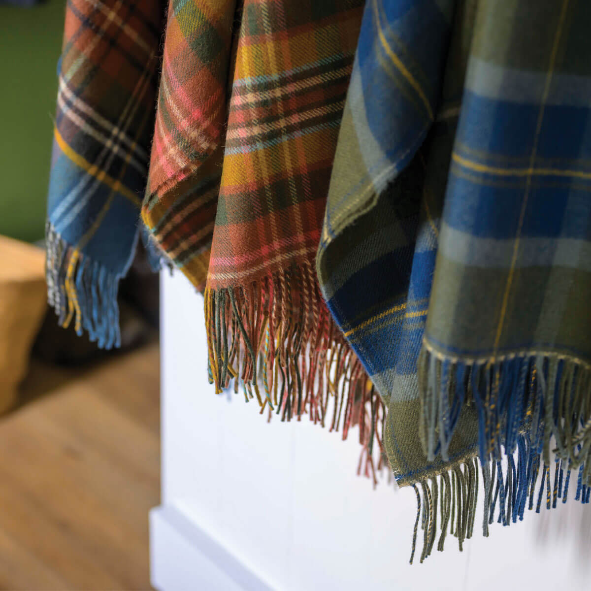 Borders Scottish Borderland Tartan Lambswool Blanket Gallery Image 4