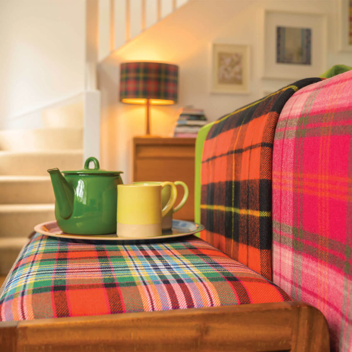 Made to Order Reiver Lightweight Tartan Lampshade Kit and Fabric Gallery Image 4