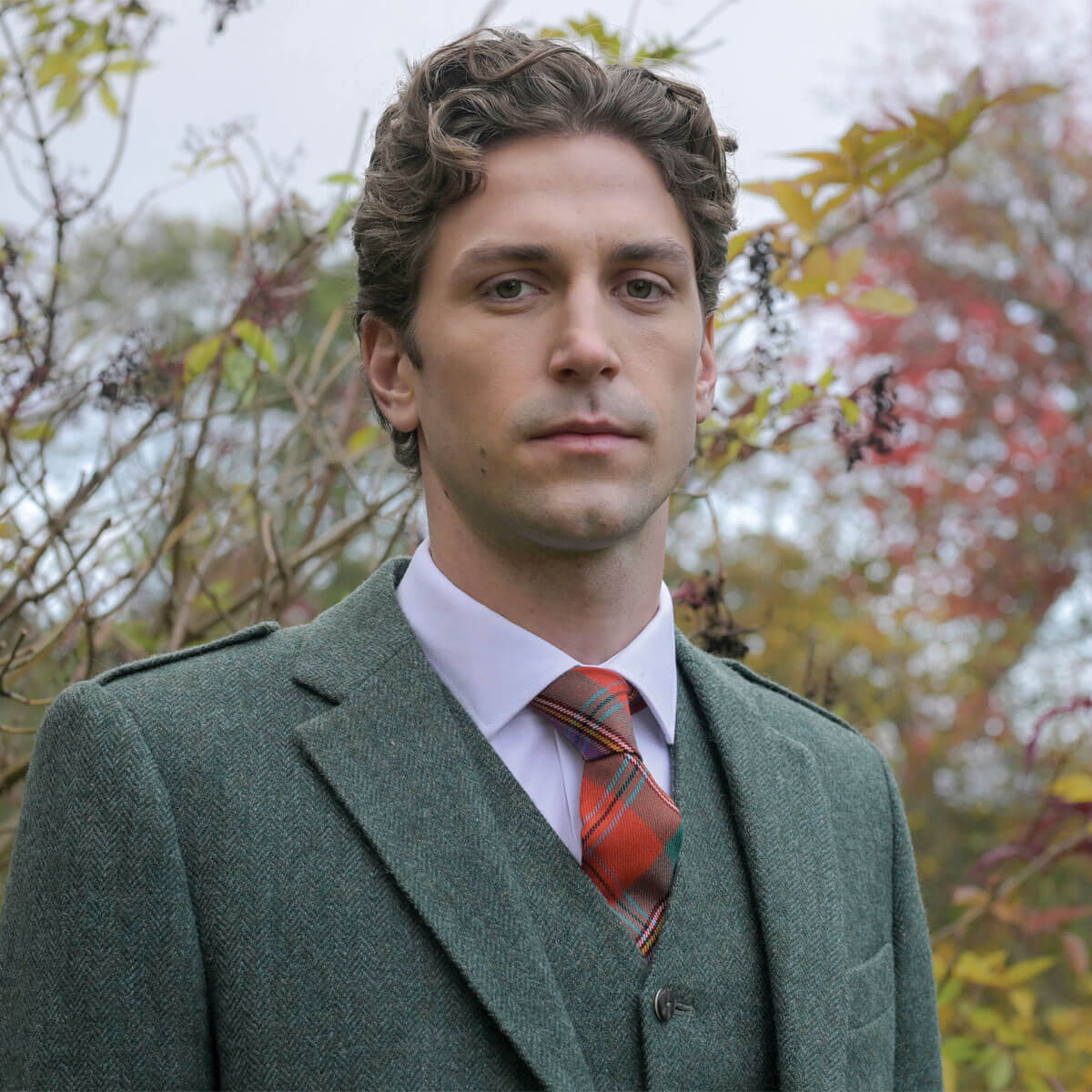 Forrester Green Shetland Tweed 5 Button Kilt Waistcoat Gallery Image 3