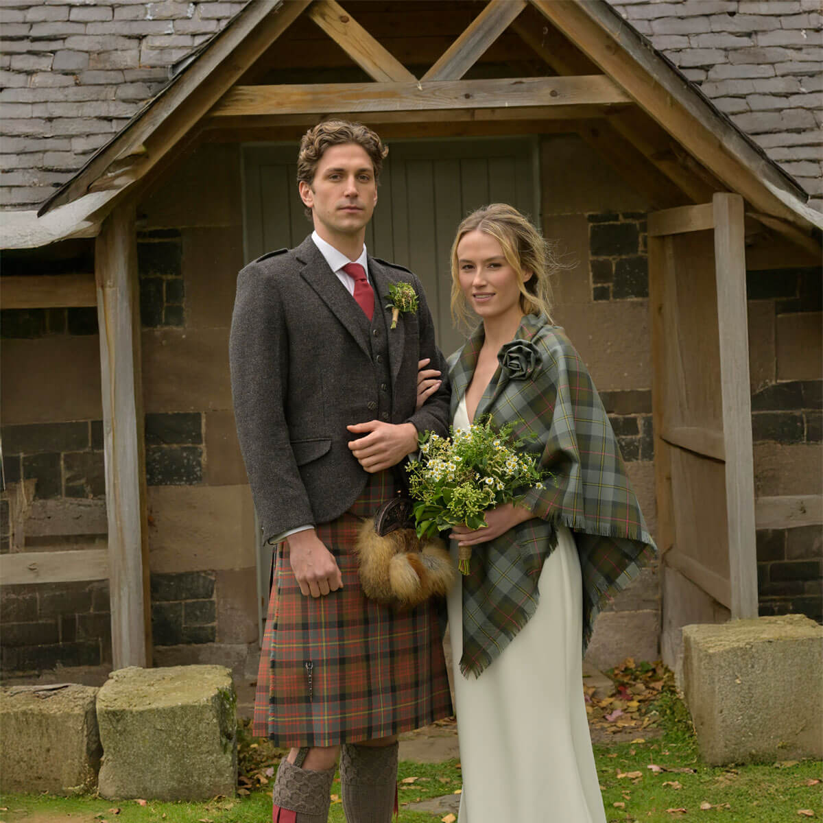 Made to Order Reiver Lightweight Tartan Shawl Gallery Image 5