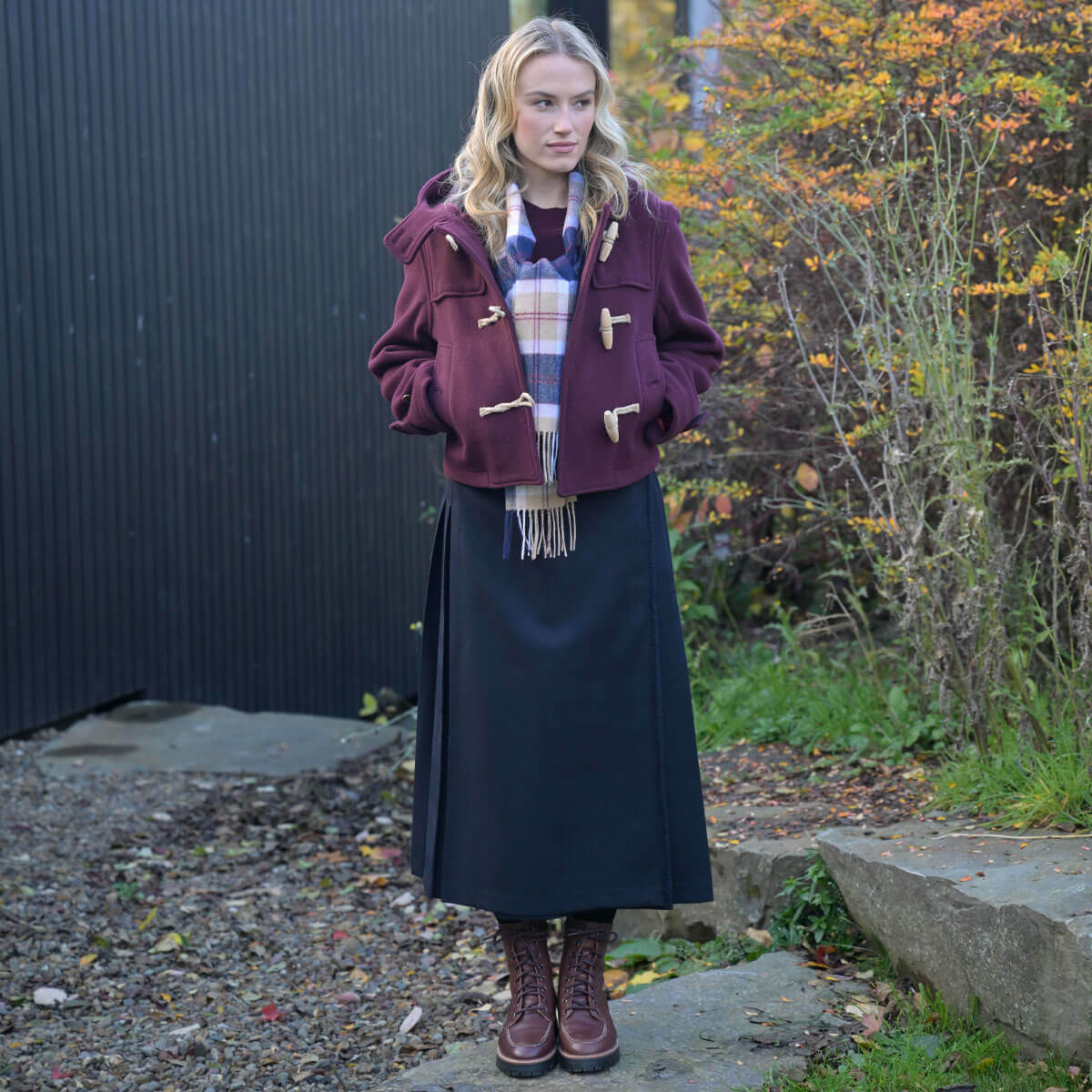 Ladies Tartan Kilted Deep Pleat Skirt Gallery Image 9