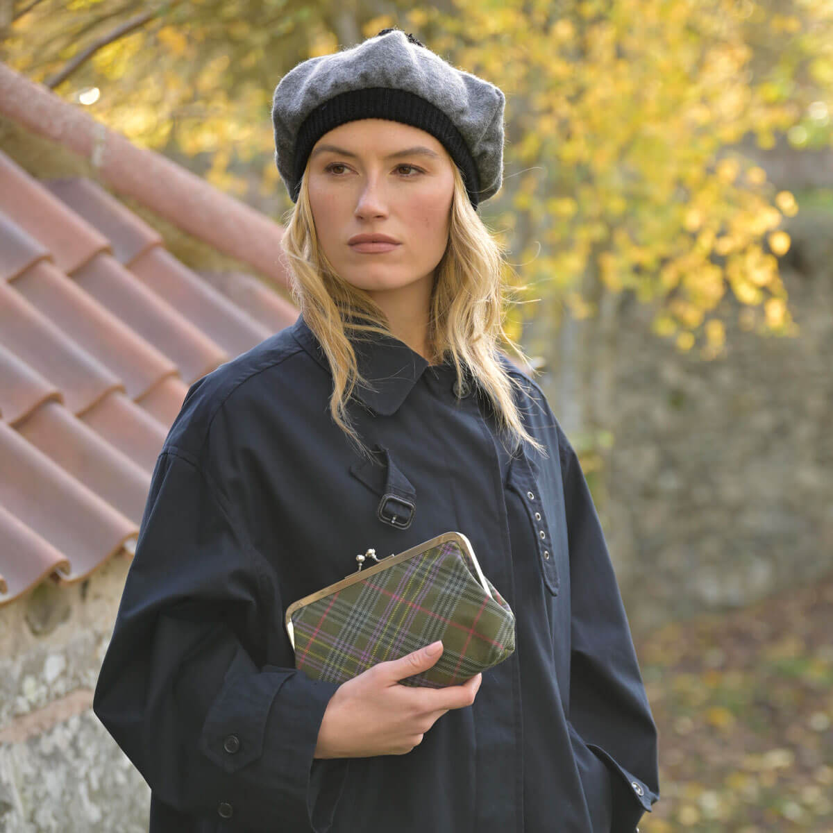 Kennedy Weathered Tartan Clutch Bag Gallery Image 1