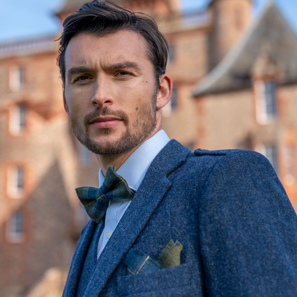 Scottish Borderland Weathered Selkirk Heavyweight Tweed Bow Tie Gallery Image 1