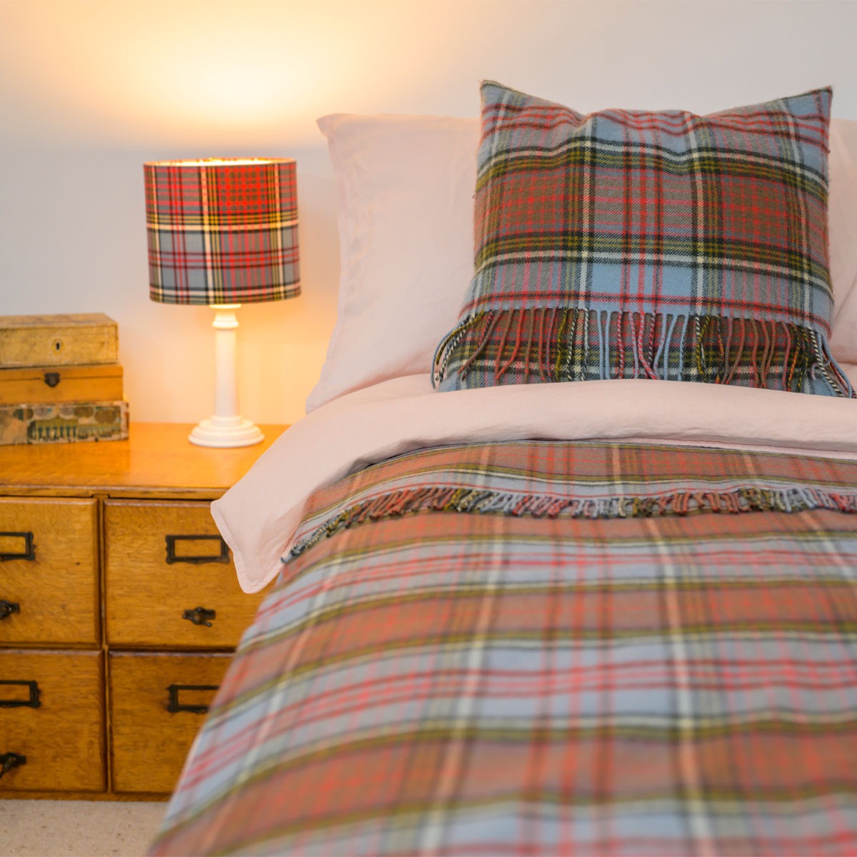 Made to Order Reiver Lightweight Tartan Lampshade Kit and Fabric Gallery Image 6