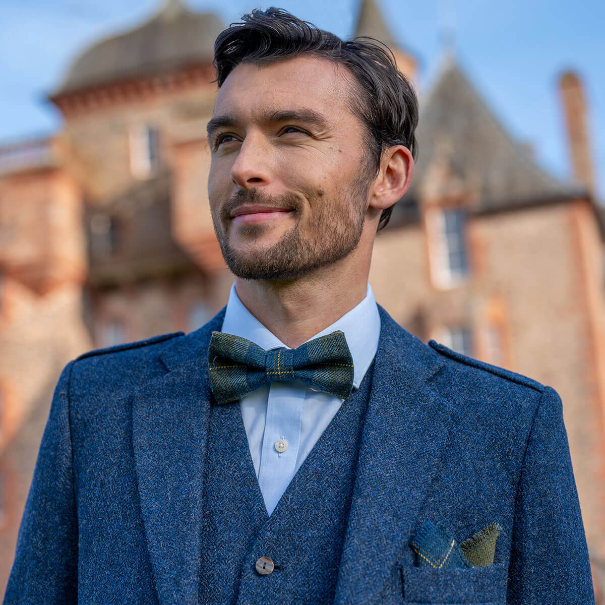 Scottish Borderland Weathered Selkirk Heavyweight Tweed Bow Tie Gallery Image 2