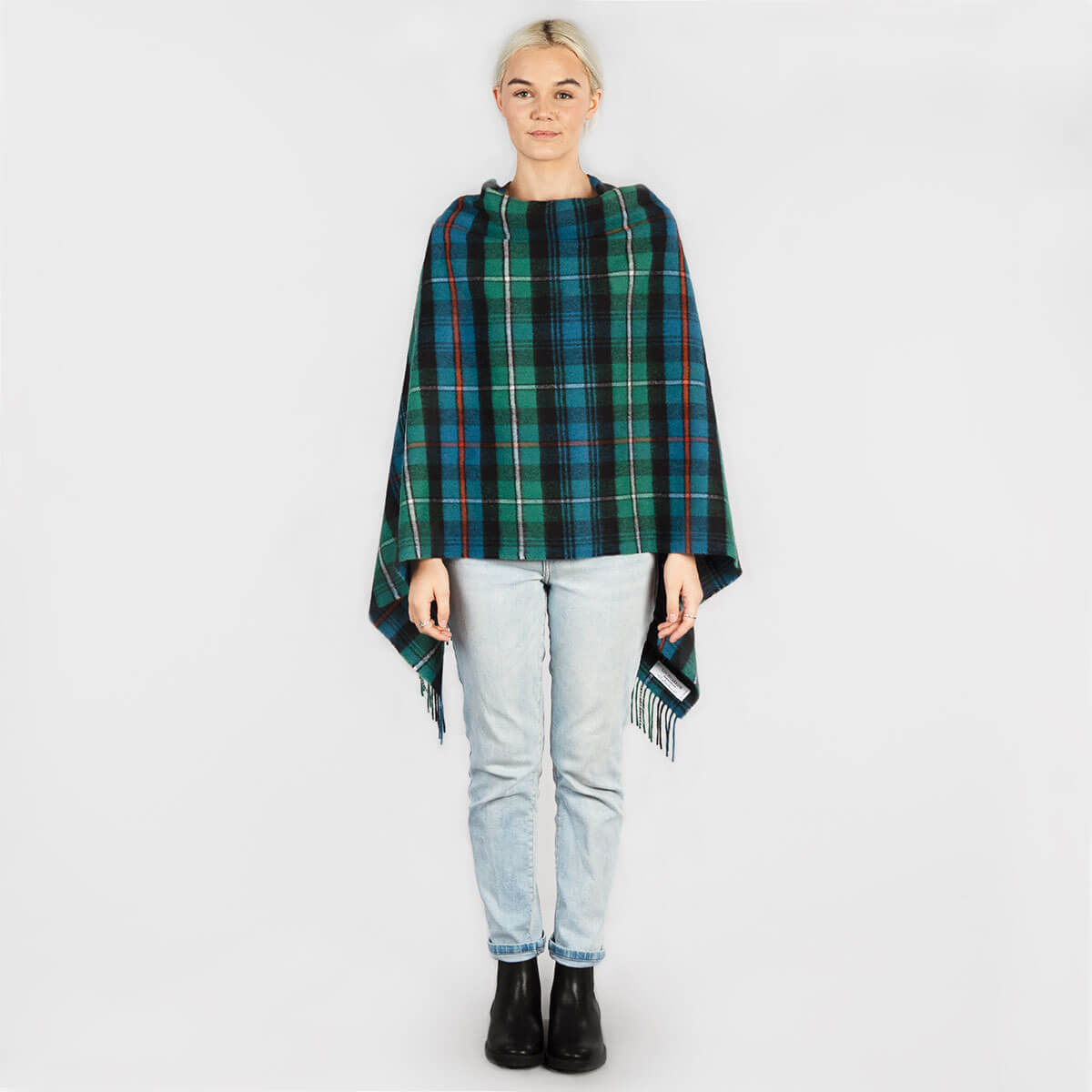 Georgia MacKenzie Ancient Tartan Lambswool Poncho Gallery Image 3