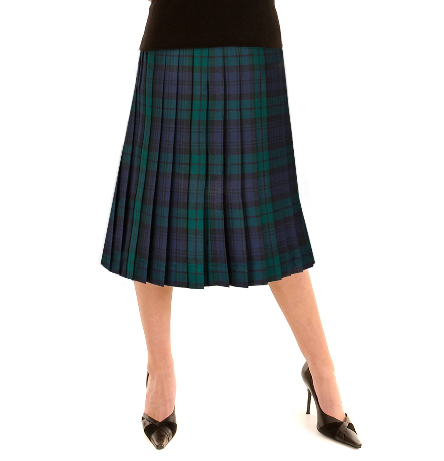 Ladies Tartan All-round Pleated Skirt Gallery Image 1