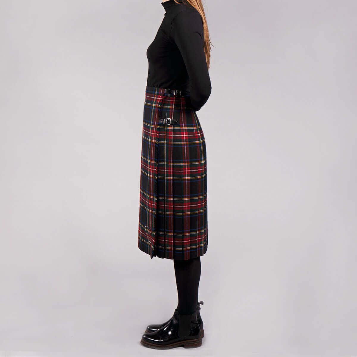 Ladies Tartan Kilted Deep Pleat Skirt Gallery Image 3