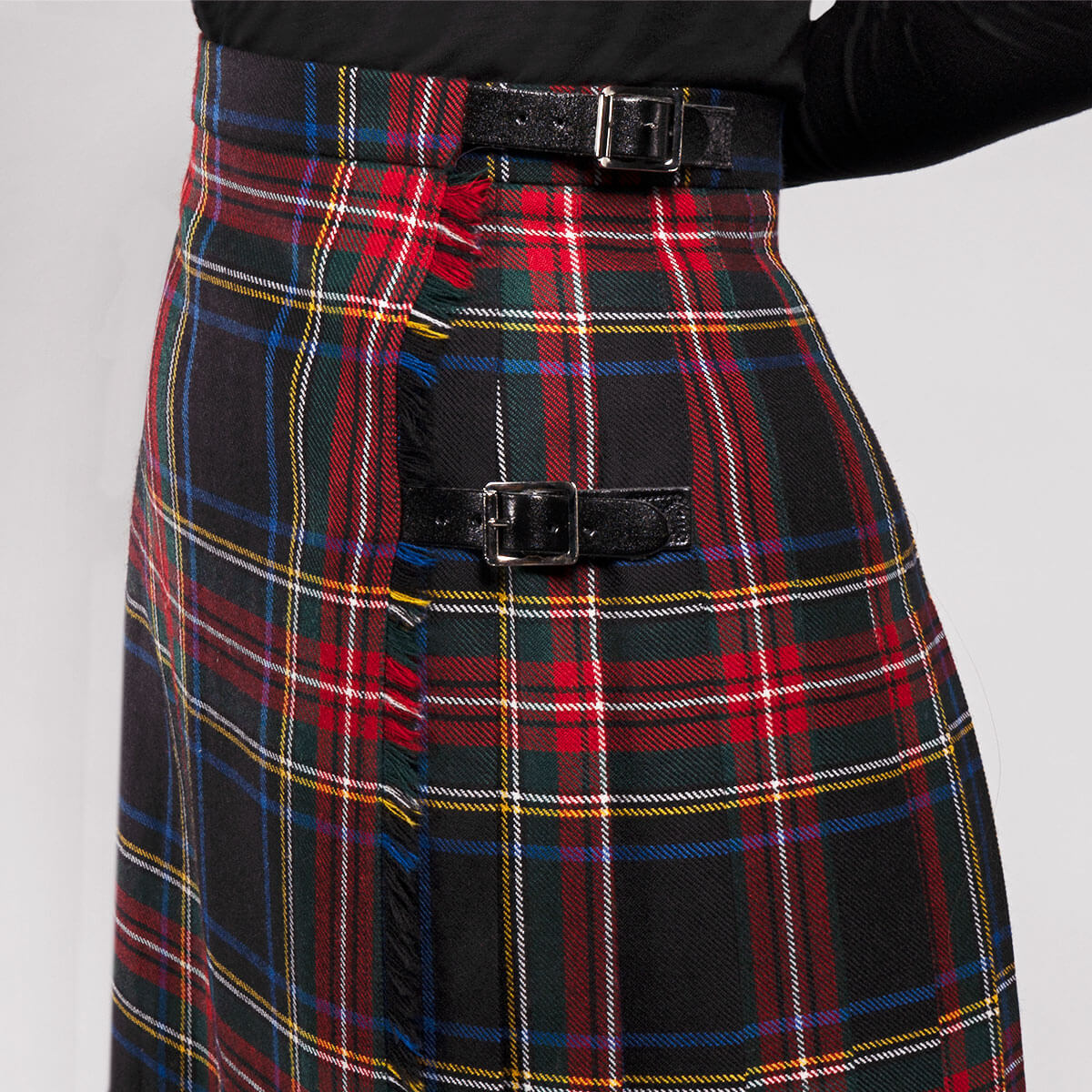Ladies Tartan Kilted Deep Pleat Skirt Gallery Image 6