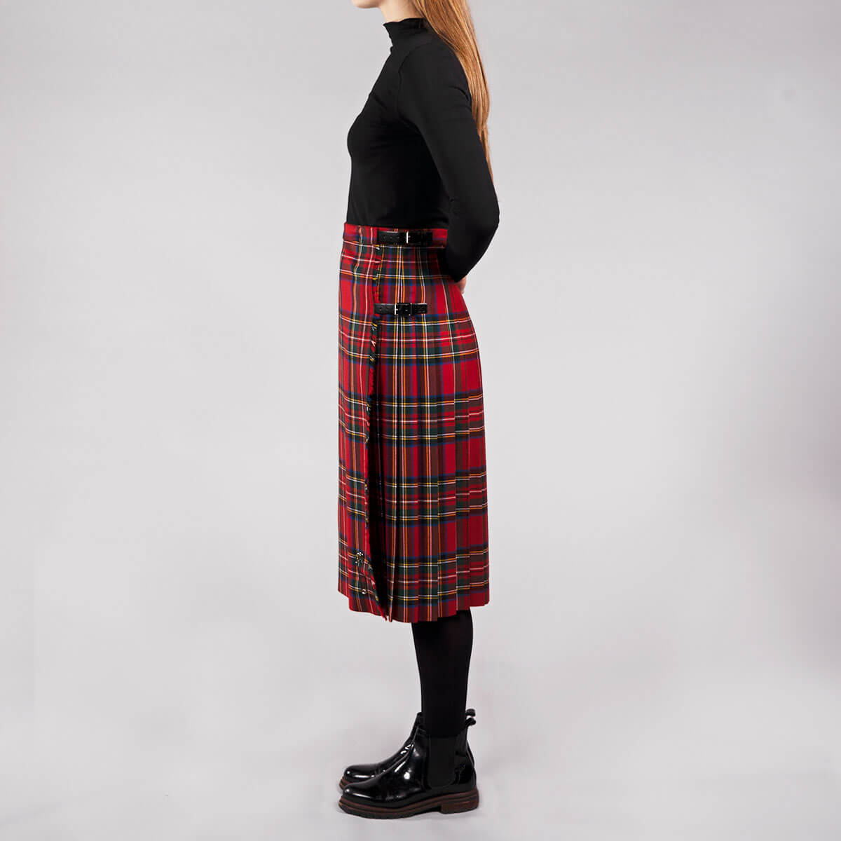 Ladies Tartan Kilted Classic Skirt Gallery Image 4